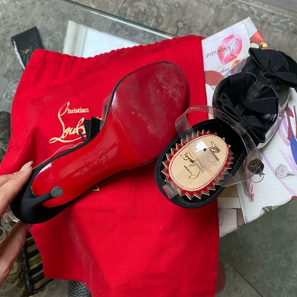 20th Anniversary Christian Louboutin Bow Bow 100mm PVC 40EU - Picture 7 of 12